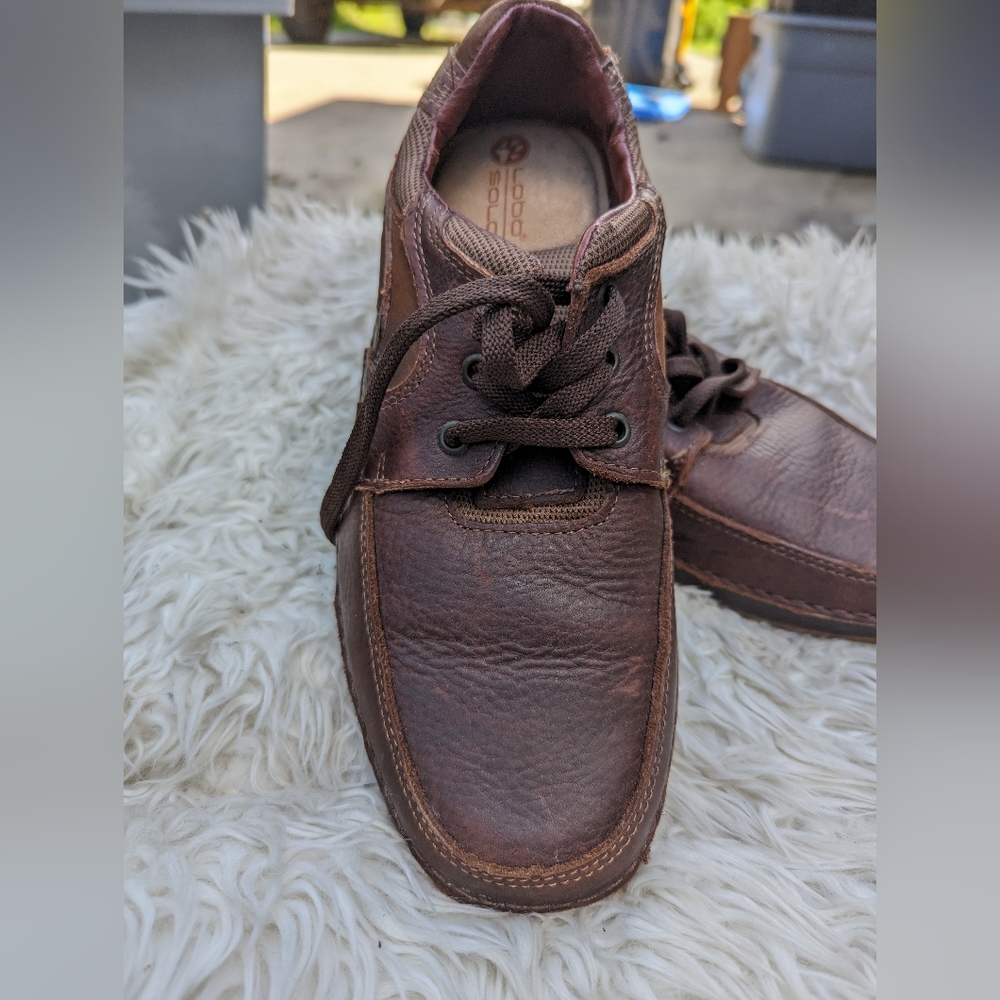 Men's Lobo Solo Brown Leather Lace Up Shoes Size 11